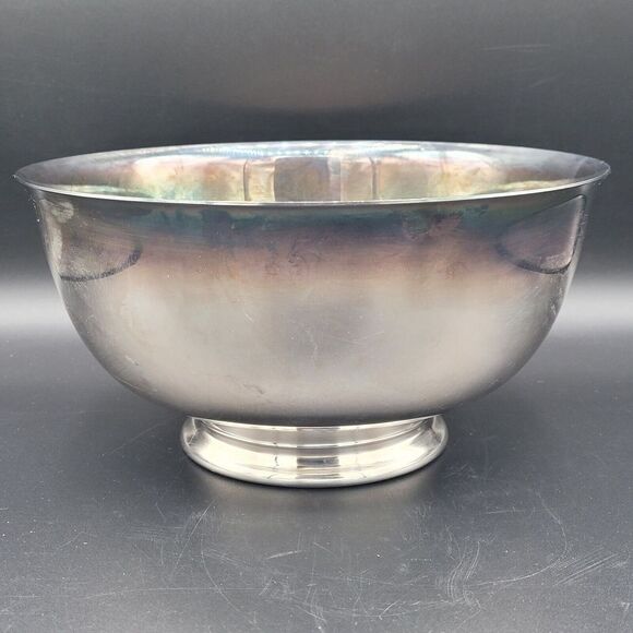 Reed & Barton #105 9" Silverplated Salad Serving Bowl - Picture 1 of 6
